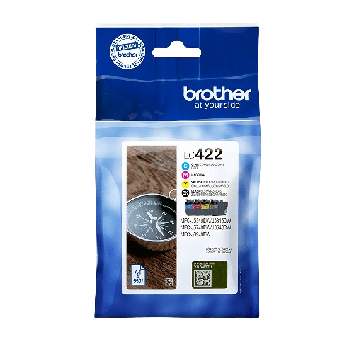 Cartouches BROTHER LC422VAL - Pack de cartouches d'encre originales pour imprimantes Brother